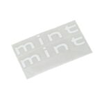 prostore.-Mint Logo Hull Sticker in white on clear (Pack 2)